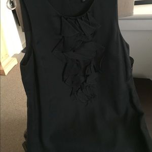 Anne Taylor Sleeveless Blouse, Gray, Sz. M